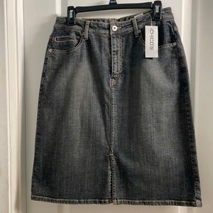 Chico’s denim skirt Size 1 NWT